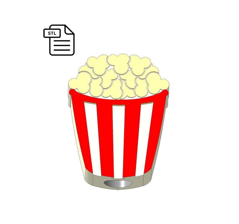 Popcorn Straw Topper STL File for 3D Printing.
Designed for 8.0 mm straws.