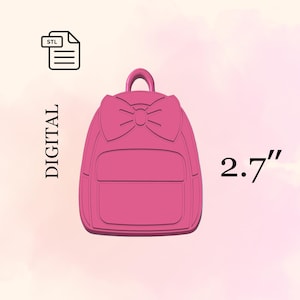 Fichier Stl de porte-clés pour impression 3D / Sac d'école / Fichier Stl de porte-clés personnalisé / Rentrée scolaire / Petits cadeaux / Cadeaux étudiants.
