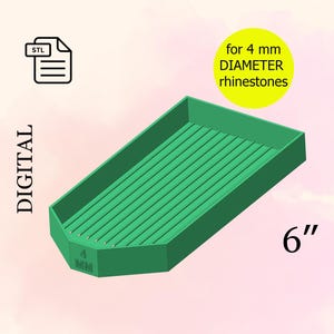 Rhinestone Sorting Tray 4mm, Stl File for 3d printing, Handmade, 3d print Stl, Jewelry Tools - Digital Download.