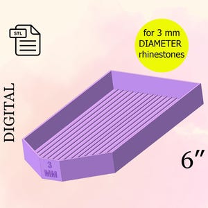 Rhinestone Sorting Tray Stl File for 3d printing, Handmade, DIY, Jewelry Tools - Digital Download.
