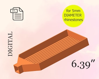 File di stampa 3d Vassoio di strass, 5mm, File Stl per la stampa 3d, Vassoio per strumenti di gioielleria, Fai da te, Nail Art - Download digitale.