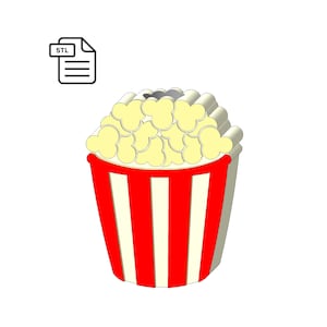 Popcorn Straw Topper STL File for 3D Printing.
Designed for 8.0 mm straws.