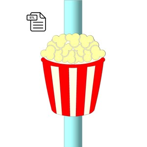 Popcorn Straw Topper STL File for 3D Printing.
Designed for 8.0 mm straws.