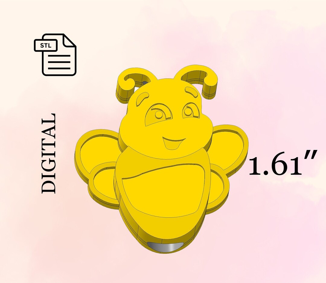 Honey Bee Straw Topper, STL File for 3D Printing, Happy Bee Day, Baby ...