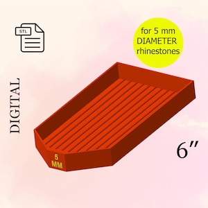 Rhinestone Sorting Tray 5mm, Stl File for 3d printing, Handmade, DIY, Jewelry Tools - Digital Download.