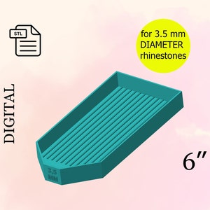 Rhinestone Sorting Tray 3,5mm, Stl File for 3d printing, Handmade, DIY, Jewelry Tools - Digital Download.