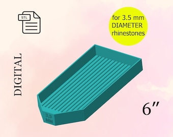 Vassoio di smistamento strass 3,5mm, File STL per stampa 3d, Fatto a mano, Fai da te, Strumenti per gioielli - Download digitale.