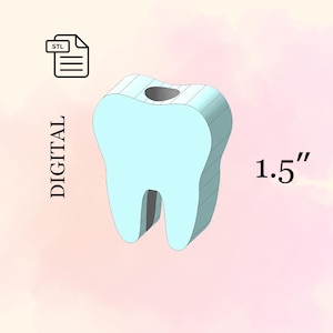 Tooth Straw Topper STL File for 3D Printing, Dentist Day-Digital Download.