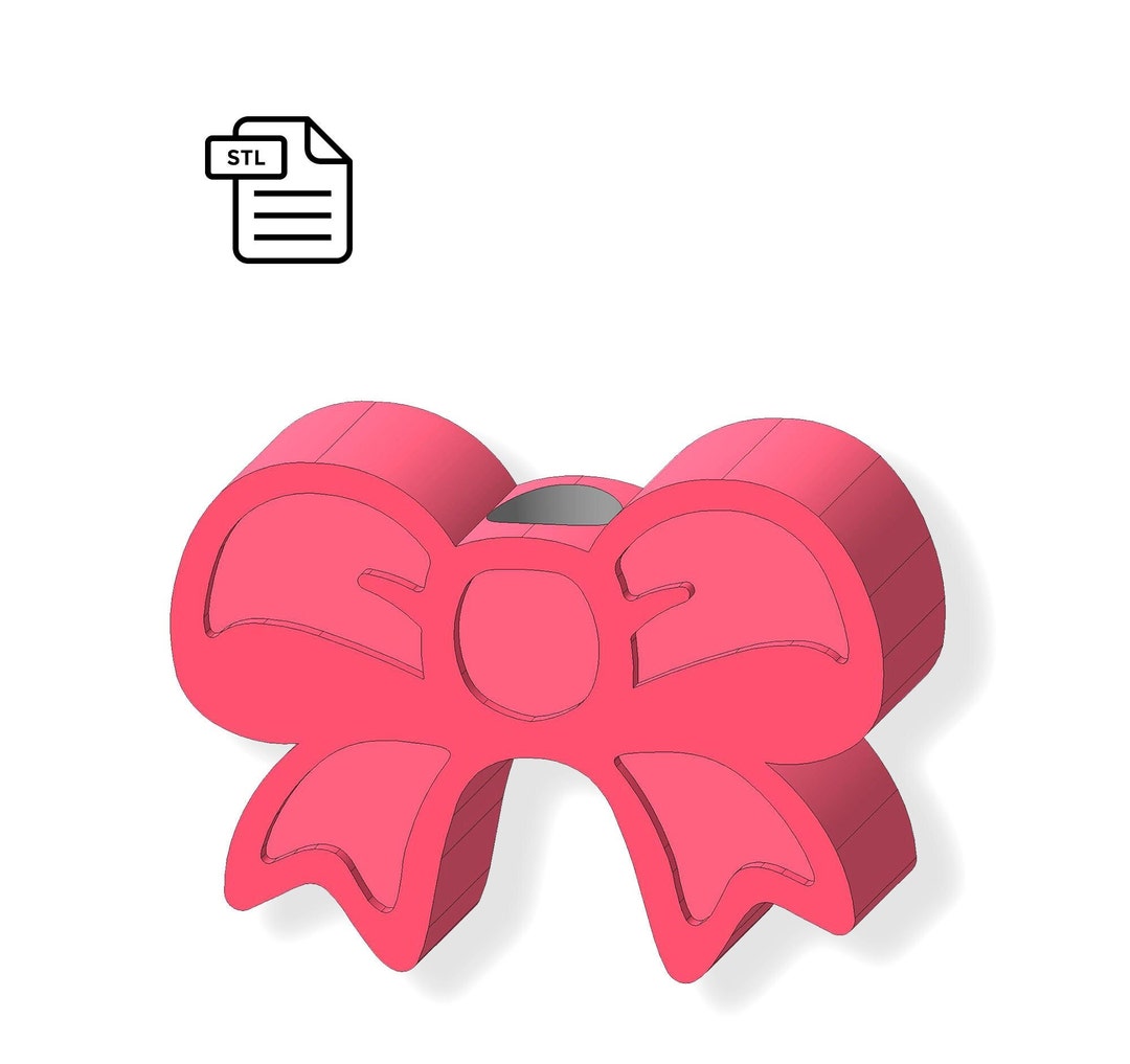Bow Straw Topper Template STL File for 3D Printing, Birthday Party Bow Straw Topper Template STL File for 3D Printing, Birthday Party