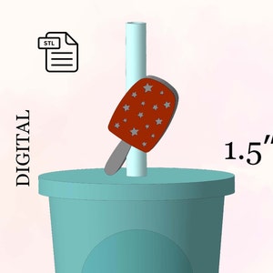 Ice Cream Stl Straw Topper, Dessert STL File for 3d printing, 3d Print Stl File, Handmade - Digital Download.