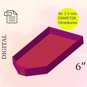 Rhinestone Sorting Tray 2,5mm, Stl File for 3d printing, Handmade, DIY, Jewelry Tools - Digital Download.