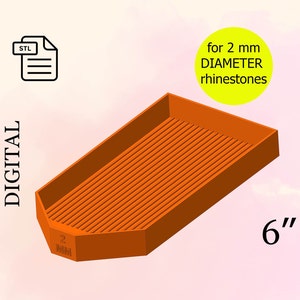 Rhinestone Sorting Tray 2mm, Stl File for 3d printing, Handmade, DIY, Jewelry Tools - Digital Download.