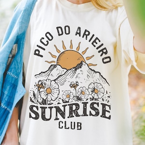 Madeira Portugal Hiking Shirt: Pico do Arieiro Sunrise Club Comfort Colors Tee