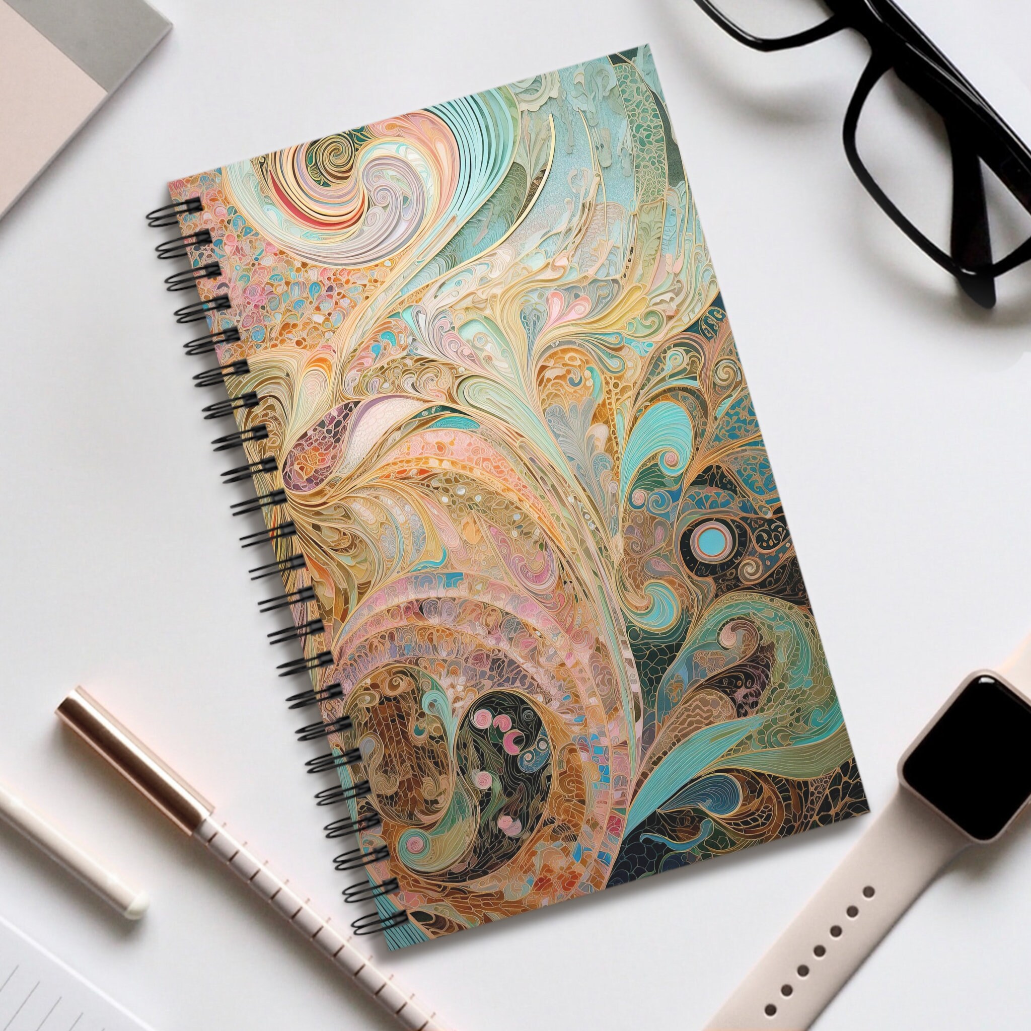 Spiral Unlined Notebook with Pen - China Sketchbook, Notebook