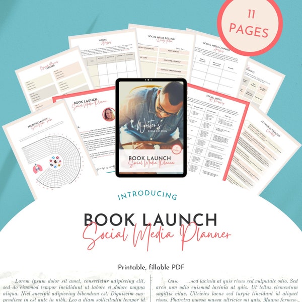 Book Launch Social Media Planner (A4)