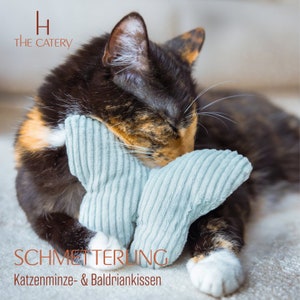Valerian pillow. Catnip butterfly pillow. Pillow filled with catnip and sheep&#39;s wool. Gift ideas for cats.