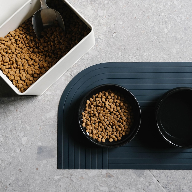 Handmade ceramic bowl for cats | Cat food bowl black | Food bowl | Feeding bowl | Feeding bowl for cats image 1