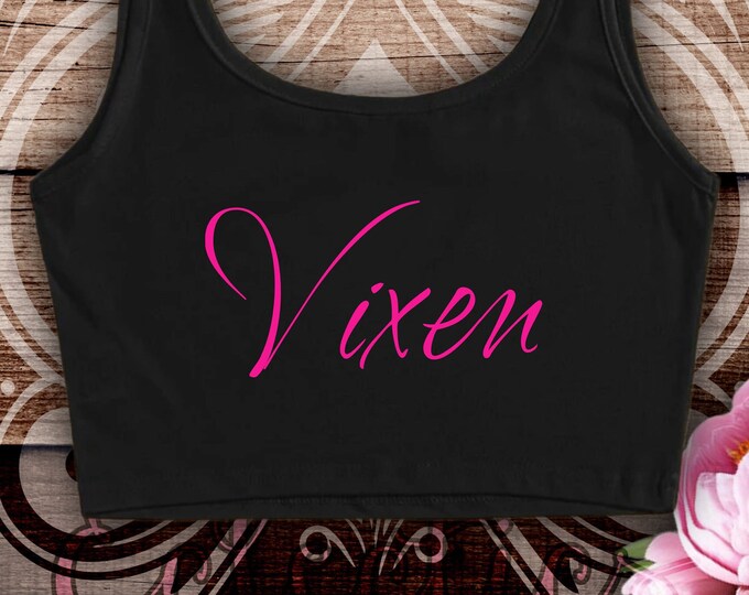 Vixen Crop Tank Top Slut Wife Shirt Slut Clothing Hot Wife Shirt Top