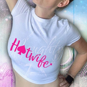 Hotwife Crop Top XXS-4X  Shirt Women QoS Queen of Spades Plus Size