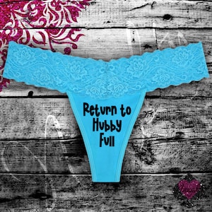 Return to Hubby Full Blue Thong - SlutWear : SlutGear XS-4X Plus