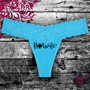 Hotwife QoS Queen of Spades edition Blue Thong - SlutWear : SlutGear XS-4X Plus