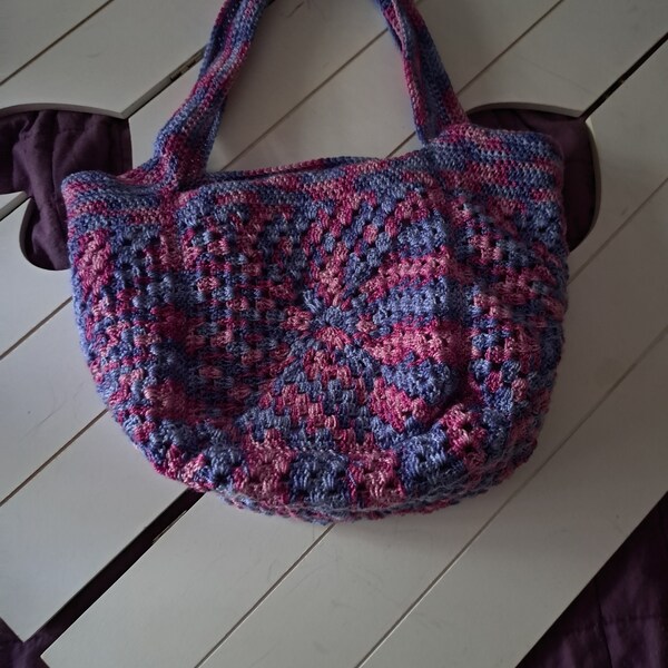 Sac crochet doublure tissu avec poches