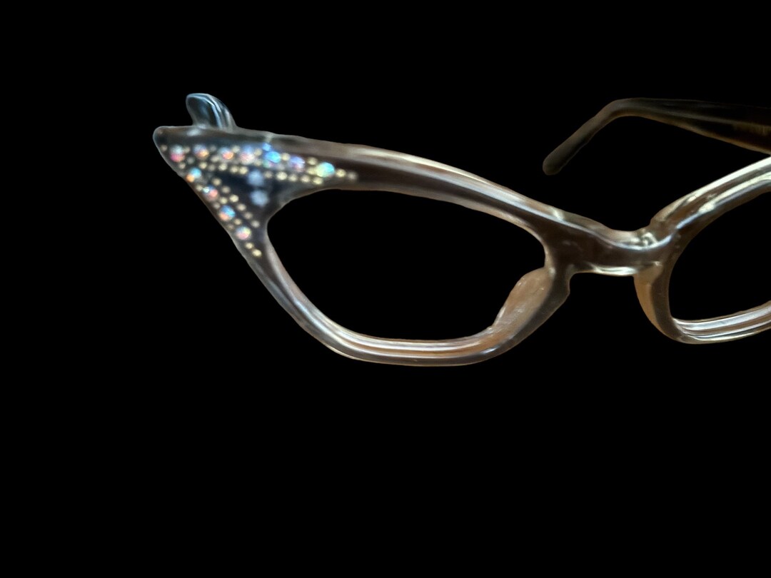 50's Cat Eye Silver Tone Metal Eyeglass Frames by Art Craft main image 0