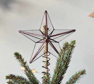Étoile Pour Sapin De Noël – 20 Cm Argentée Brillante – Décoration De Cime, Design Creux, Intérieur/extérieur