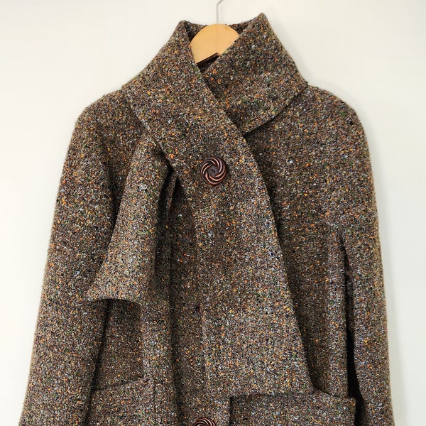 Vintage Winrose Original Coat Amazing Tweed fabric Incredible Buttons! Womens.