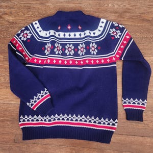 Pull USA Olympic Vintage JC Penney - Taille M Petite - Violet - Occasion Bon état