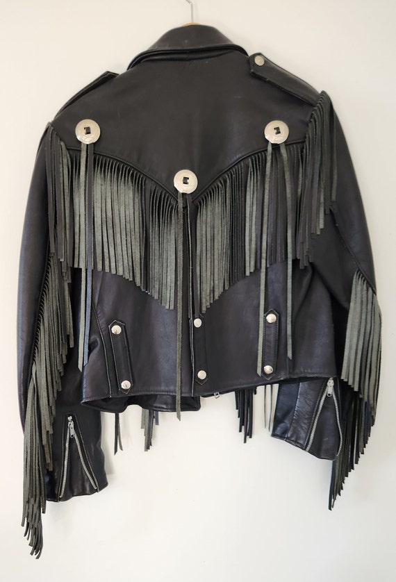 Vintage Dur-O-Jac by Schott NYC fringed motorcycl… - image 3