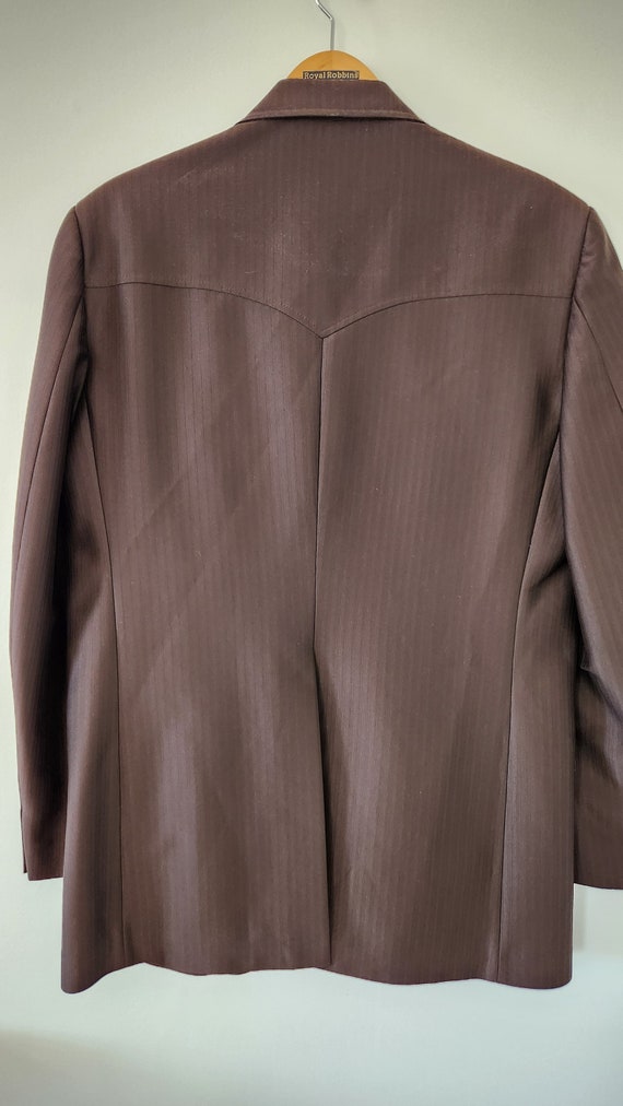 Vintage Circle S western suit chocolate brown men… - image 2