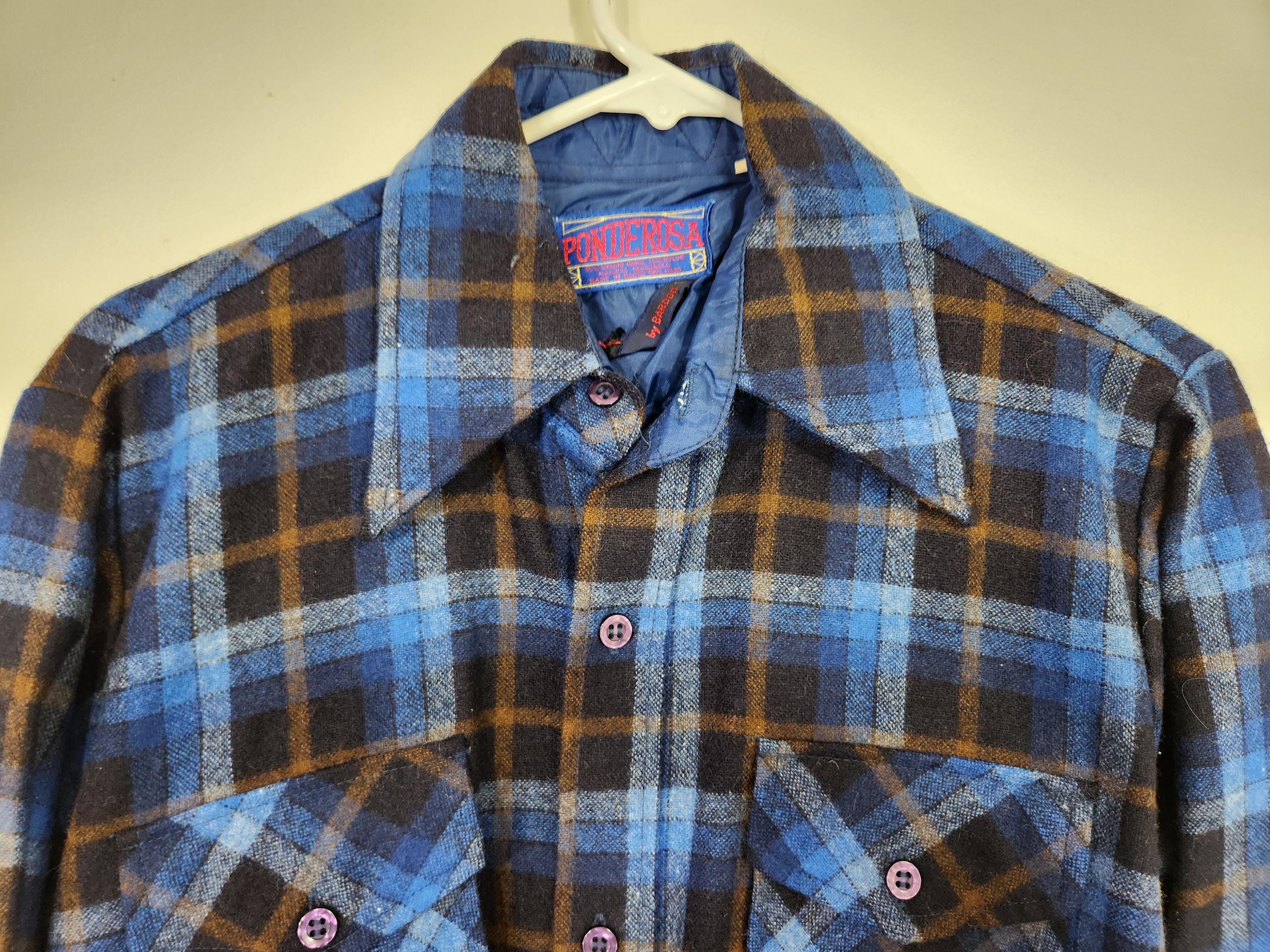 トップス 70s PONDEROSA BOARD SHIRT Vintage 70s Ponderosa Wool/nylon Shirt Jac Size M. - Etsy