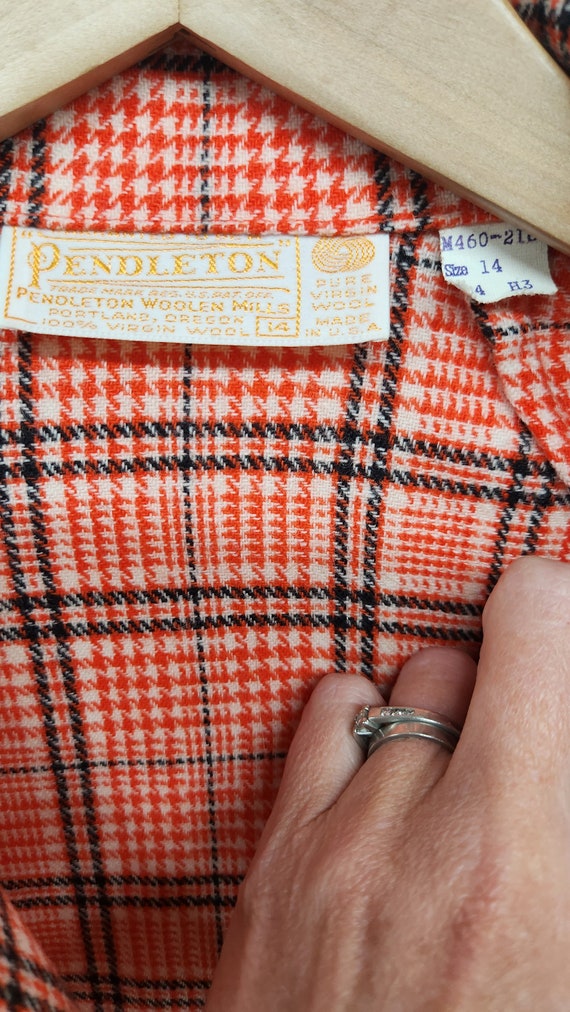 Pendleton Womens Skirt suit Orange Plaid Amazing … - image 3