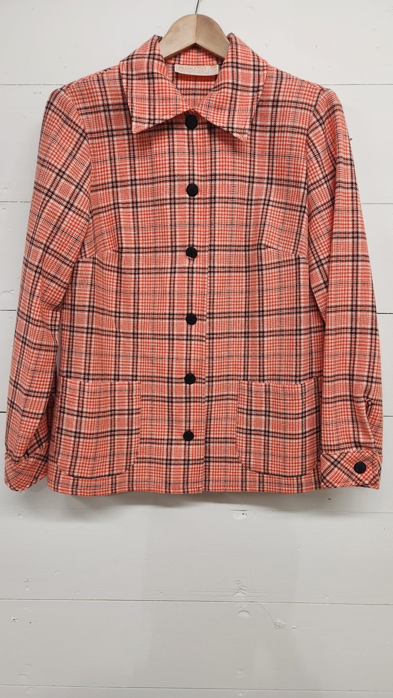 Pendleton Womens Skirt suit Orange Plaid Amazing … - image 9