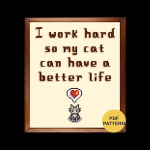 Stardew Valley Cross Stitch Pattern, Stardew Valley Cross Stitch, Gift, Cat, DIY Gift, Cross Stitch Pattern, Cross Stitch, Stardew Valley