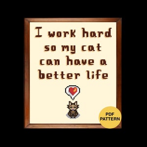 Stardew Valley Cross Stitch Pattern, Stardew Valley Cross Stitch, Gift, Cat, DIY Gift, Cross Stitch Pattern, Cross Stitch, Stardew Valley