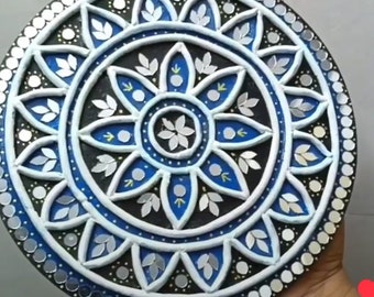 Handmade Lippan wall plate