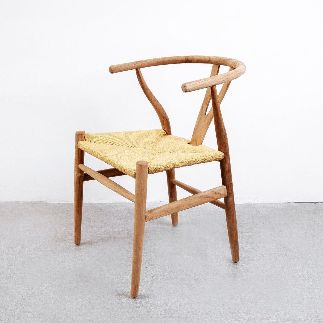 Teak Wishbone Chair Etsy