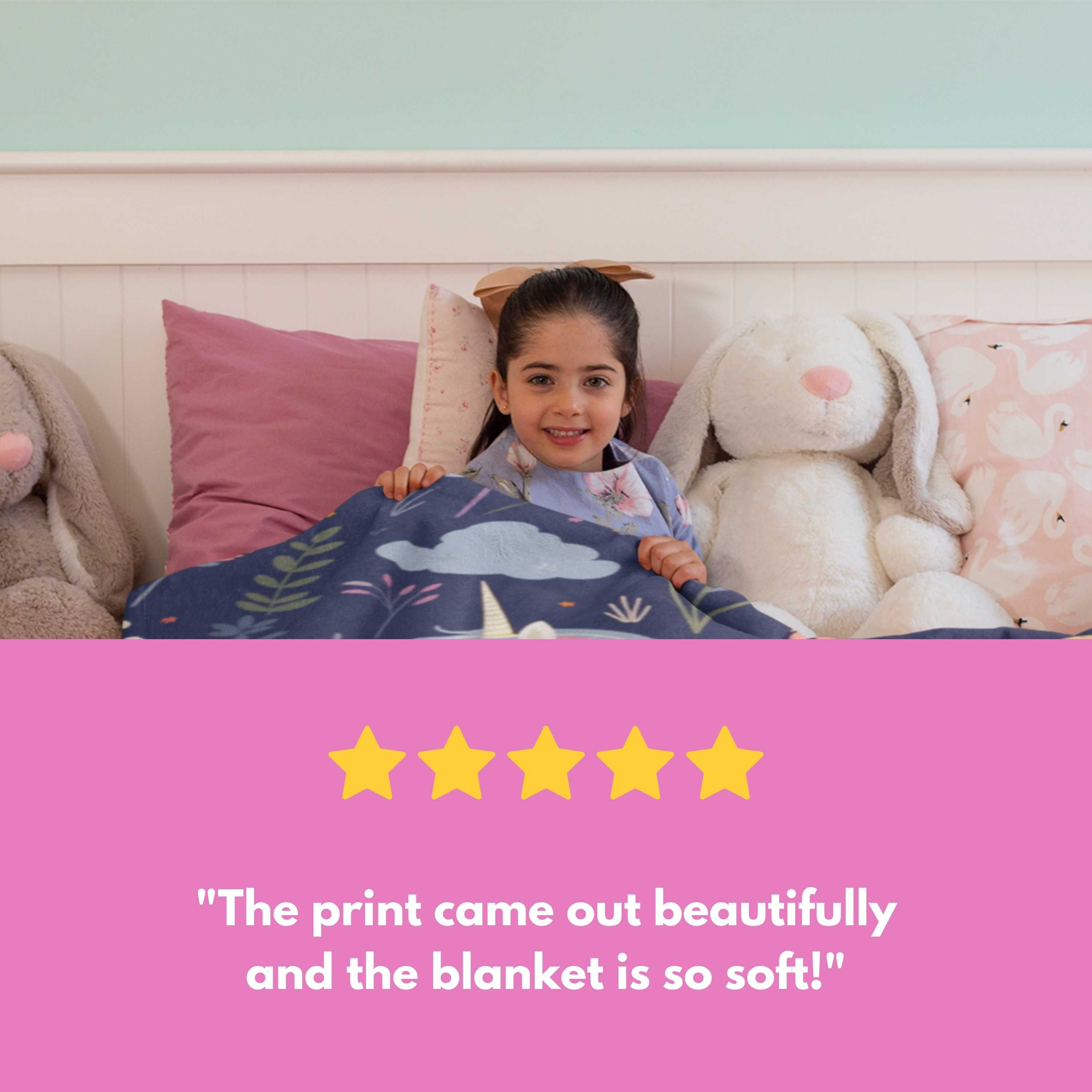 Personalized Blanket for Kids, Custom Name Nursery Fleece for Newborn, Monogram Name Christmas Gift, Birthday for Daughter 0013C