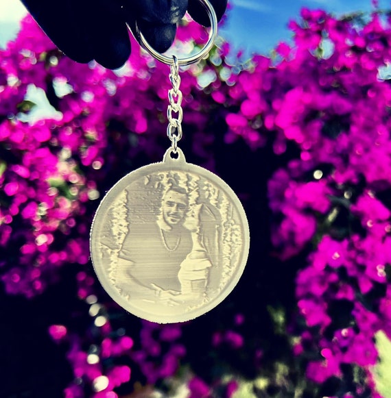 Personalized photo keyring custom keyring cupules keychain /keychain/  lithophone 3d printed