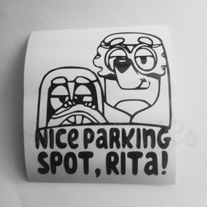2 Decal Pack | Nice Parking Spot Rita | Thanks Janet | Grannies Vinyl Decals
