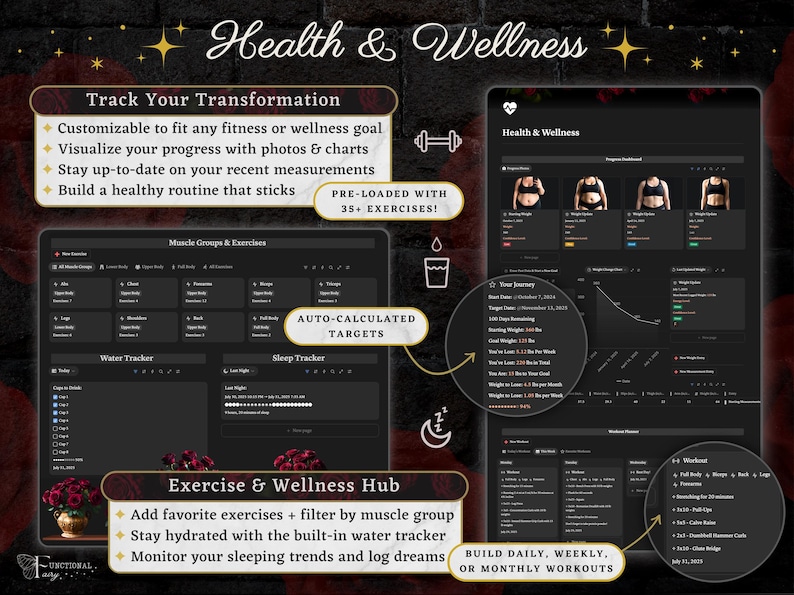 Dark Academia Aesthetic Notion Template: All In One Ultimate Life Planner + Moody Dashboard, ADHD Productivity & Self Care –Digital Download