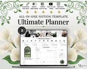 Second Brain Notion Template | Notion Life Planner | Aesthetic ADHD Planner | That Girl Glow Up & Productivity Dashboard | All-in-One System