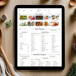 Effortless Meal Planner: Transform Your Week with This Notion Template— Digital Grocery List, Pantry Organizer, Nutrition & Recipe Dashboard