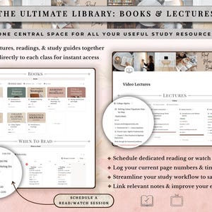 Academic Notion Planner for Students, Aesthetic All-in-One University, College Dashboard for ADHD Productivity,  Ultimate School Template, All-In-One Academic Dashboard, Classes Overview, Color-Coded, Academic Calendar (Weekly + Monthly), Assignments & Exams Tracker, Notes System for Vocabulary and Essays, Study Materials Hub for Lectures, Grades & GPA Smart Dashboard, Goals Page, Habit Tracker, Shopping List, Important Links Hub, Light & Dark Mode Compatible, Automatic Sync Across Devices
