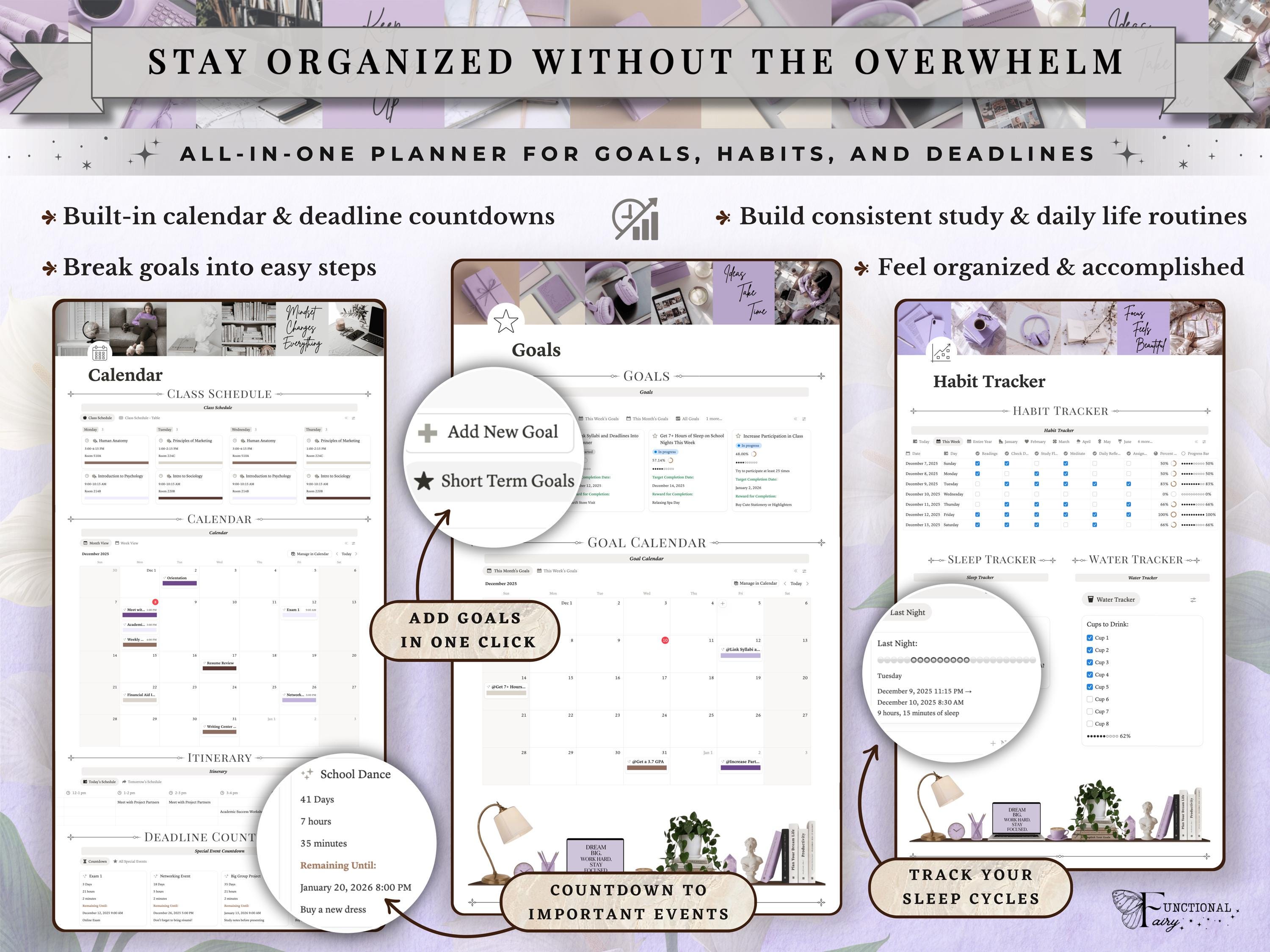 Notion Study Planner Template, Student Study Organizer, Assignment ...