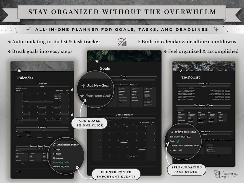Ultimate All in One Notion Planner Template | Digital Life Dashboard ...