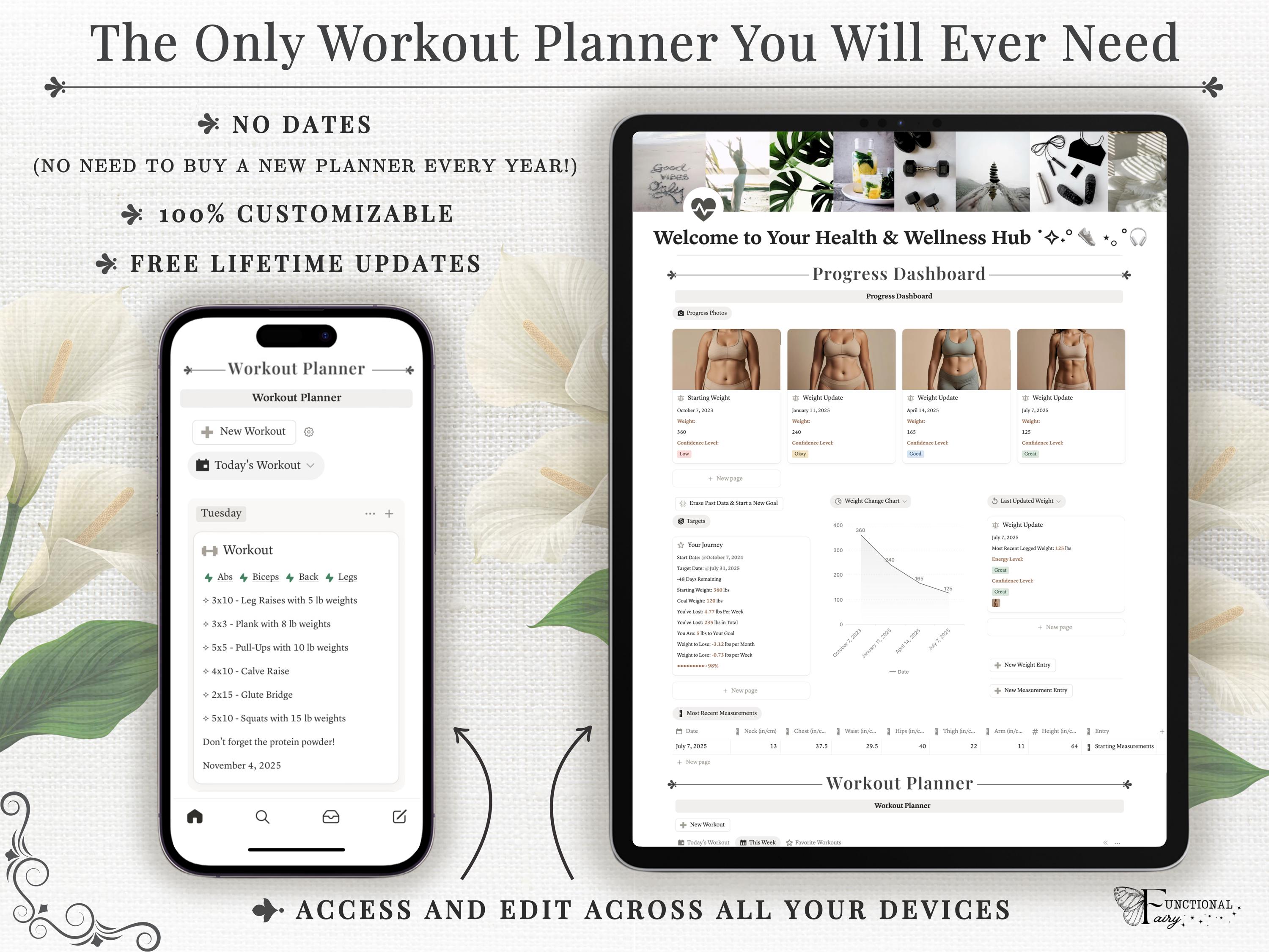 Workout Planner Notion Template | Fitness Planner & Gym Tracker ...