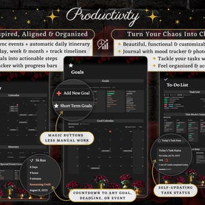 Dark Academia Aesthetic Notion Template: All In One Ultimate Life Planner + Moody Dashboard, ADHD Productivity & Self Care –Digital Download